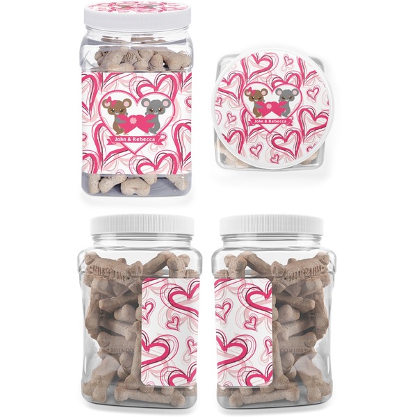 Valentine's Day Pet Treat Jar - Multiple Angles