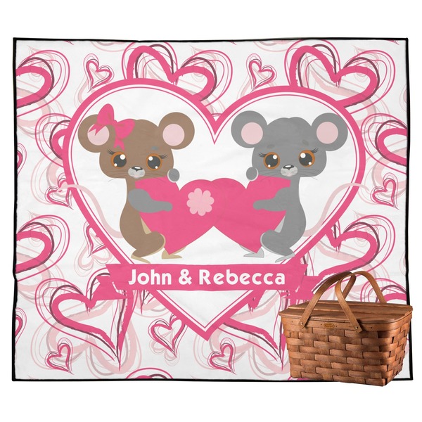 Custom Valentine's Day Outdoor Picnic Blanket (Personalized)