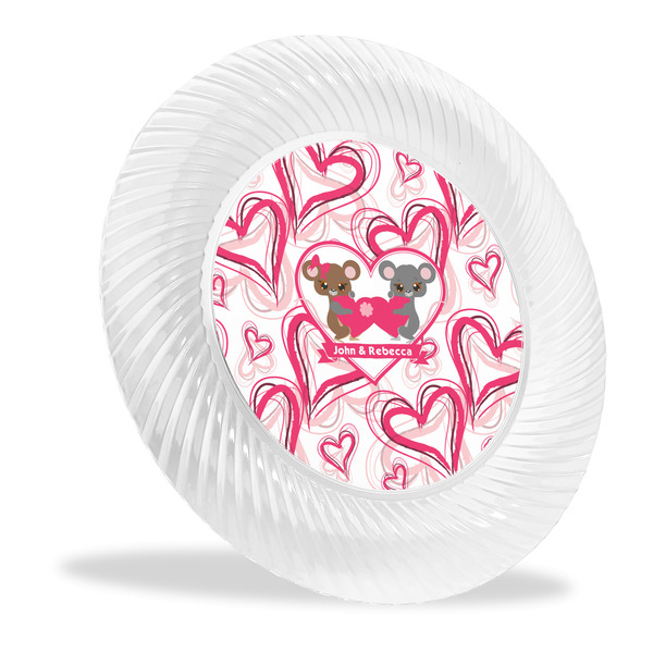 Custom Valentine's Day Plastic Party Dinner Plates - 10" (Personalized)