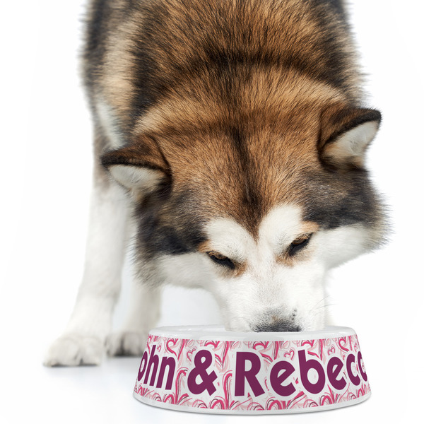 Valentine's Day Plastic Pet Bowls - Large - LIFESTYLE
