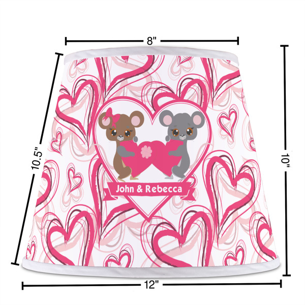 Valentine's Day Poly Film Empire Lampshade - Dimensions
