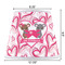 Valentine's Day Poly Film Empire Lampshade - Dimensions