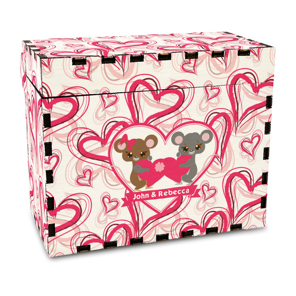 Custom Valentine's Day Wood Recipe Box - Full Color Print (Personalized)