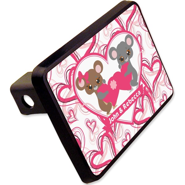Custom Valentine's Day Rectangular Trailer Hitch Cover - 2" (Personalized)