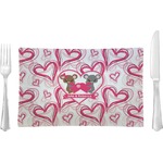 Valentine's Day Glass Rectangular Lunch / Dinner Plate (Personalized)