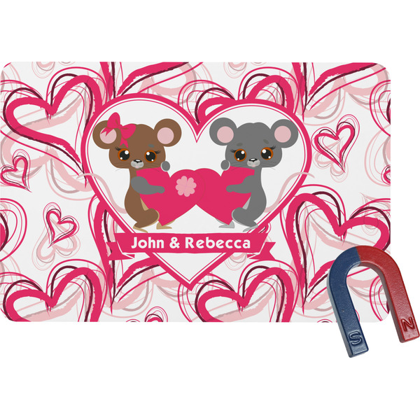 Custom Valentine's Day Rectangular Fridge Magnet (Personalized)