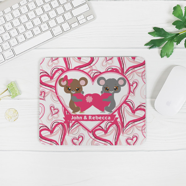 Valentine's Day Rectangular Mouse Pad - LIFESTYLE 2