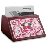 Valentine's Day Red Mahogany Business Card Holder (Personalized)