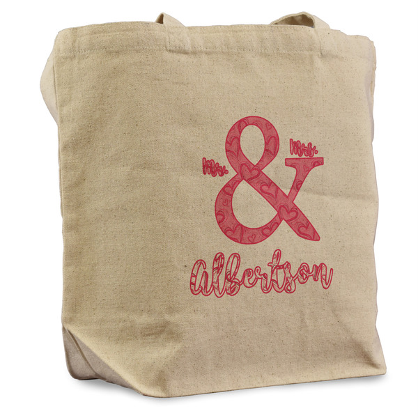 Custom Valentine's Day Reusable Cotton Grocery Bag (Personalized)