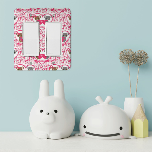 Valentine's Day Rocker Light Switch Covers - Double - IN CONTEXT