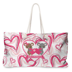 Valentine's Day Large Tote Bag with Rope Handles (Personalized)