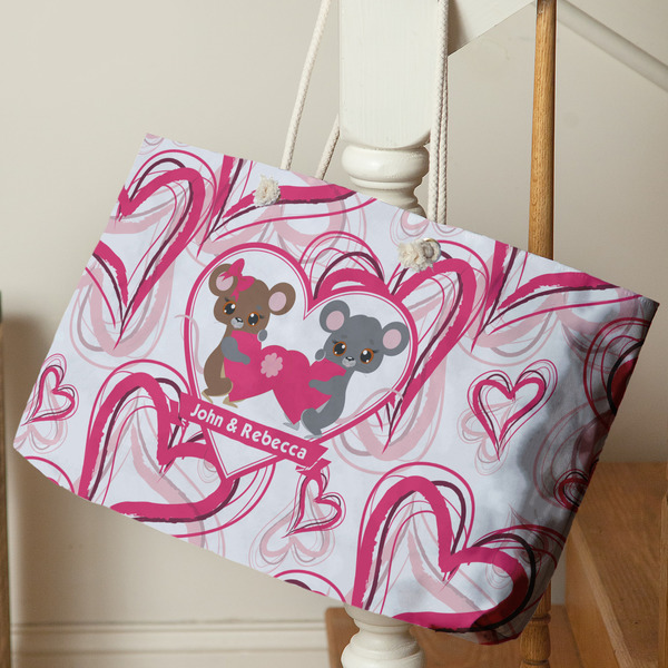 Valentine's Day Large Rope Tote - Life Style