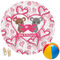 Valentine's Day Round Beach Towel (Personalized)