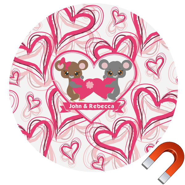 Custom Valentine's Day Round Car Magnet - 10" (Personalized)