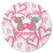 Valentine's Day Round Rubber Backed Coaster (Personalized)