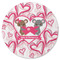 Valentine's Day Round Rubber Backed Coaster (Personalized)