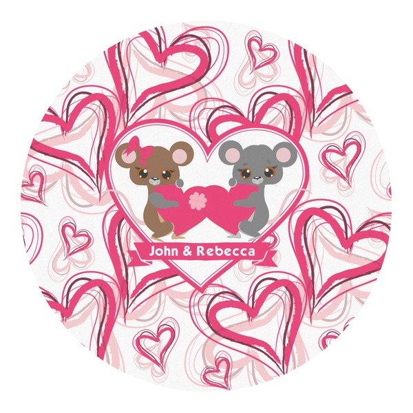 Custom Valentine's Day Round Decal - Small (Personalized)