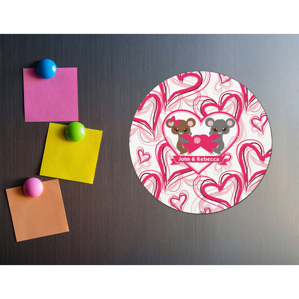 Valentine's Day Round Fridge Magnet - LIFESTYLE