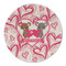 Valentine's Day Round Linen Placemats - FRONT (Single Sided)