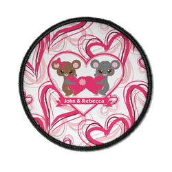 Valentine's Day Iron On Round Patch w/ Couple's Names