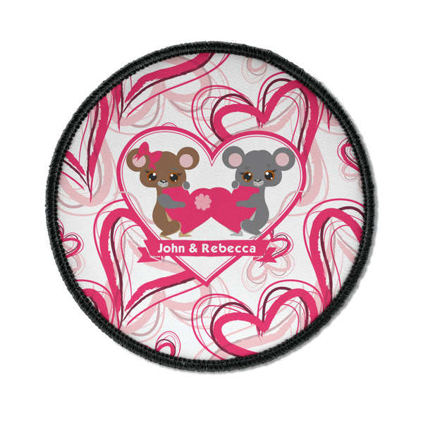 Custom Valentine's Day Iron On Round Patch w/ Couple's Names