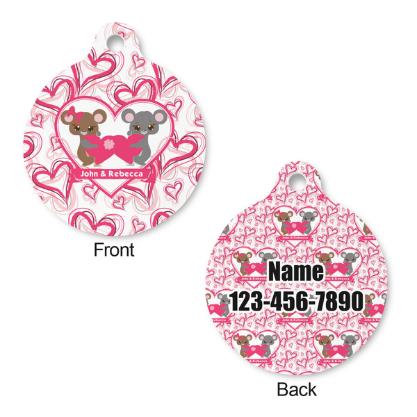 Valentine's Day Round Pet ID Tag - Large - Approval