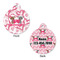 Valentine's Day Round Pet Tag - Front & Back