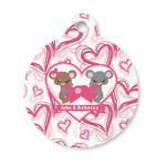 Valentine's Day Round Pet ID Tag - Small (Personalized)