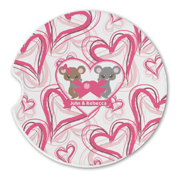 Valentine's Day Sandstone Car Coaster - Single (Personalized)
