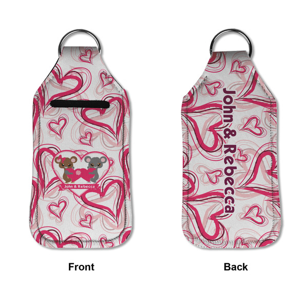 Valentine's Day Sanitizer Holder Keychain - Large APPROVAL (Flat)