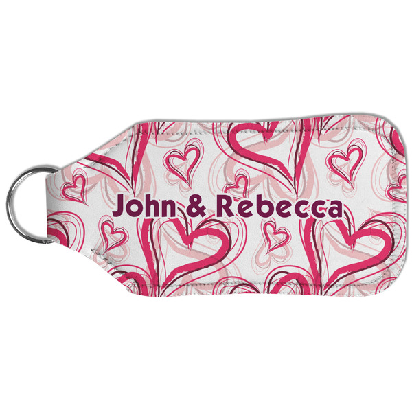 Valentine's Day Sanitizer Holder Keychain - Large (Back)