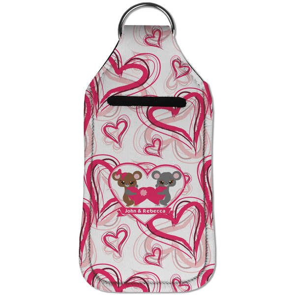 Valentine's Day Sanitizer Holder Keychain - Large (Front)