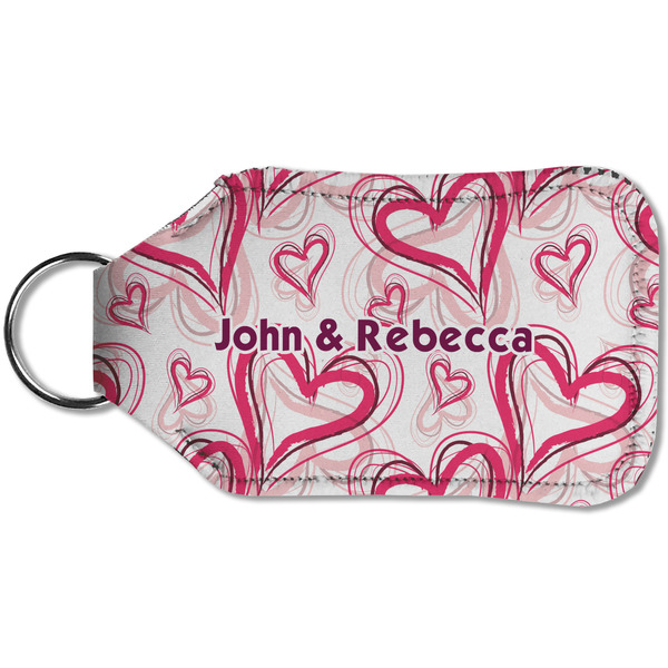 Valentine's Day Sanitizer Holder Keychain - Small (Back)
