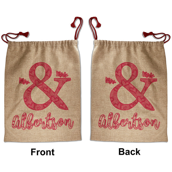 Valentine's Day Santa Bag - Front and Back