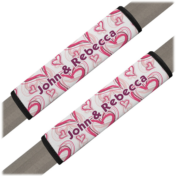 Custom Valentine's Day Seat Belt Covers (Set of 2) (Personalized)