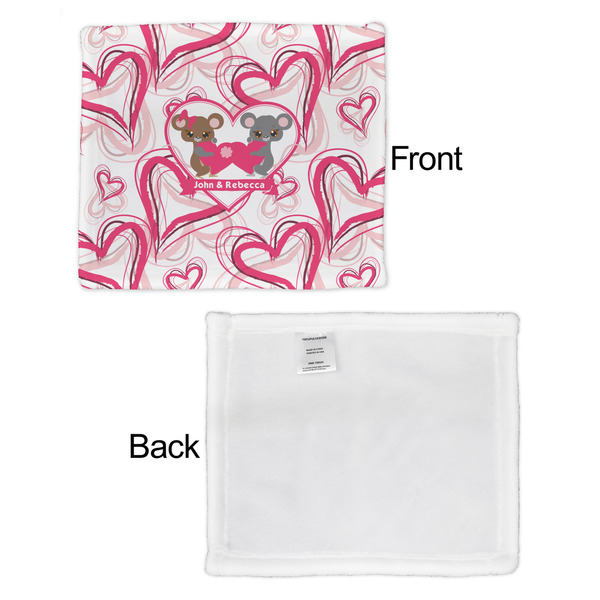 Valentine's Day Security Blanket - Front & White Back View