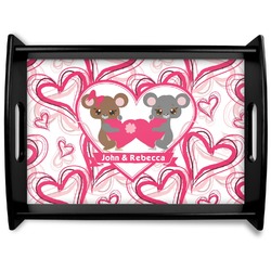 Valentine's Day Black Wooden Tray - Large (Personalized)