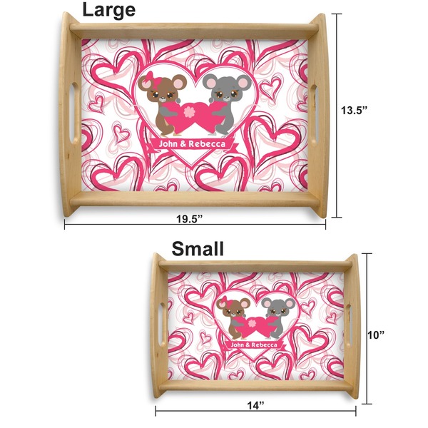 Valentine's Day Serving Tray Wood Sizes