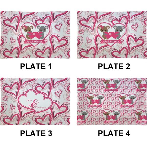 Valentine's Day Set of Rectangular Appetizer / Dessert Plates (Approval)