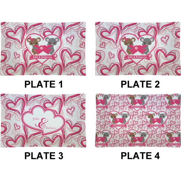 Valentine's Day Set of Rectangular Dinner Plates (Approval)