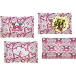 Valentine's Day Set of 4 Glass Rectangular Lunch / Dinner Plate (Personalized)