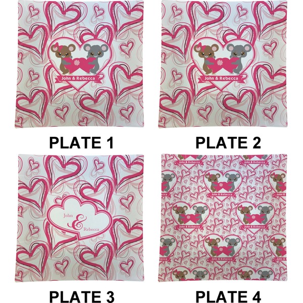 Valentine's Day Set of Square Dinner Plates (Approval)