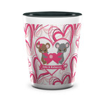 Valentine's Day Ceramic Shot Glass - 1.5 oz - Two Tone - Single (Personalized)