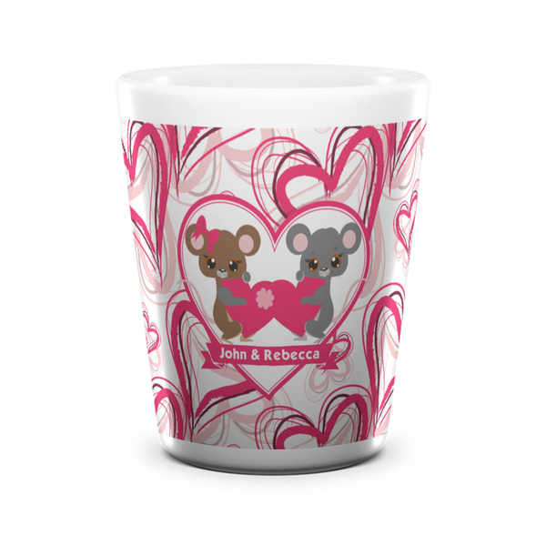 Valentine's Day Shot Glass - White - FRONT