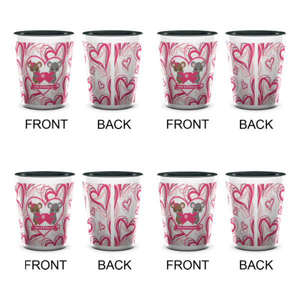 Valentine's Day Shot Glassess - Two Tone - Set of 4 - APPROVAL