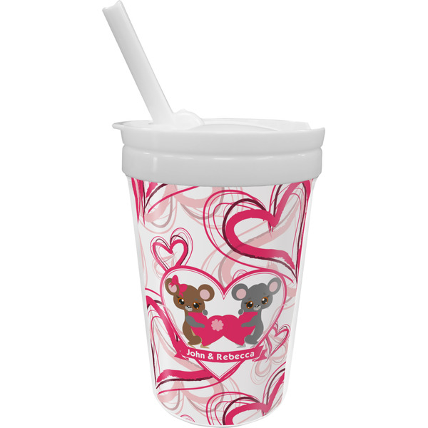 Custom Valentine's Day Sippy Cup with Straw (Personalized)