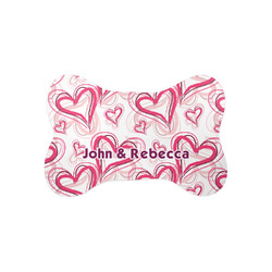 Valentine's Day Bone Shaped Dog Food Mat (Small) (Personalized)