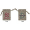 Valentine's Day Small Burlap Gift Bag - Front & Back (Personalized)