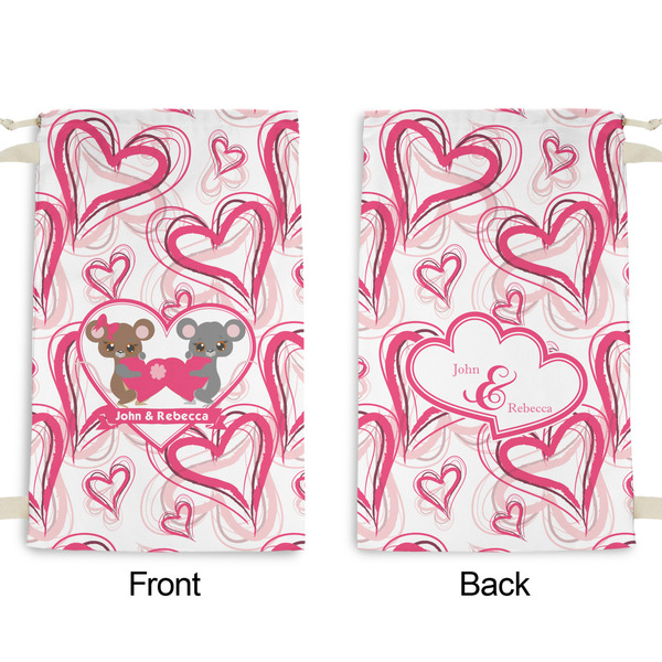 Valentine's Day Small Laundry Bag - Front & Back View