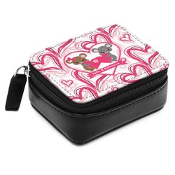 Valentine's Day Small Leatherette Travel Pill Case (Personalized)